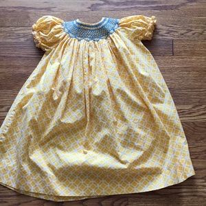 Smocked girls dress